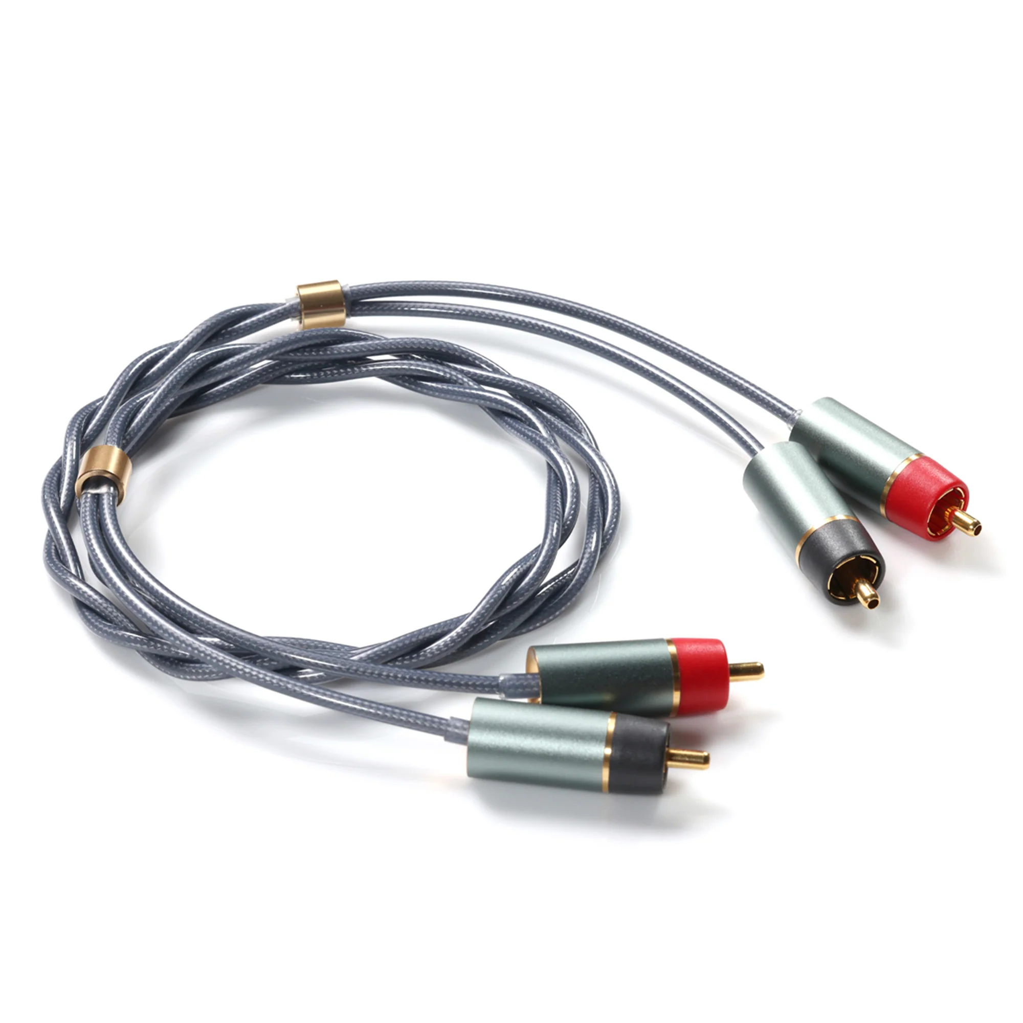 ddHiFi RC Series Shielded Silver RCA Interconnect Cable - Image 12