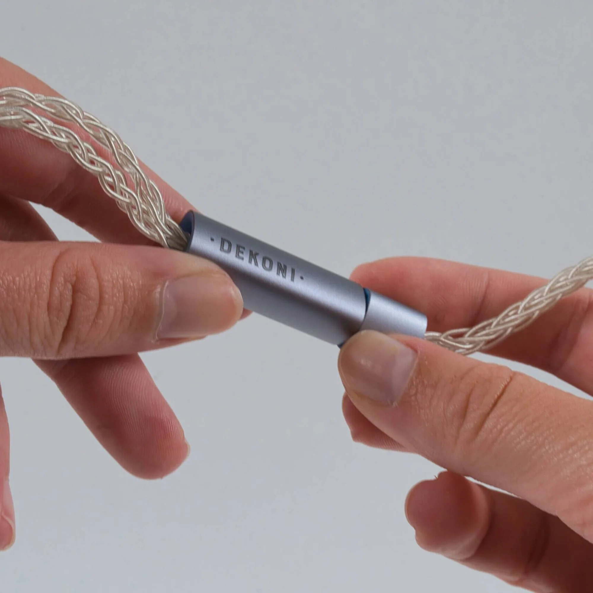 Dekoni Audio Ensemble Presplit Silver Braided Headphone Cable - Image 4